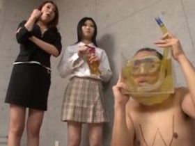 Toilet slave drowns in girls' urine in a public restroom